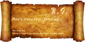 Martinovics Ibolya névjegykártya