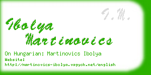 ibolya martinovics business card